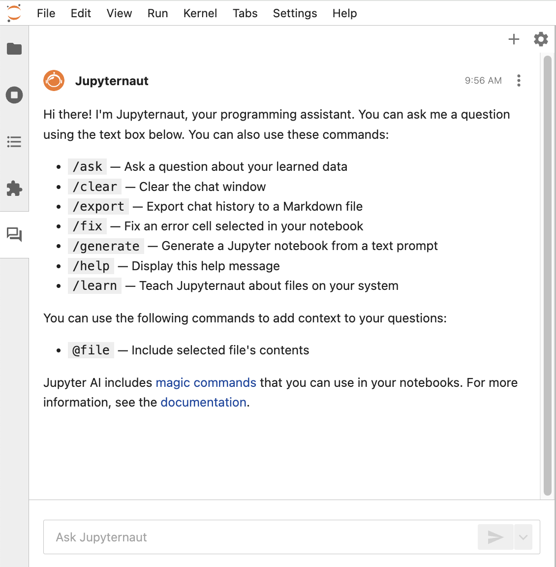 Jupyter AI Interface